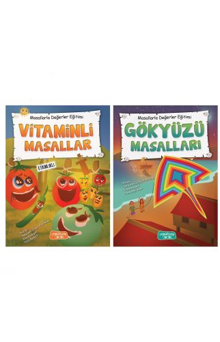 Ciltli Renkli Masal Kitapları Seti 2 Kitap Takım