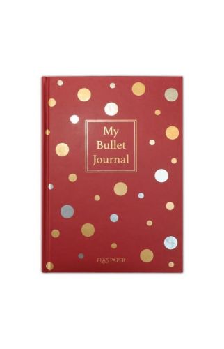 Confetti Kırmızı Sert Kapak Düz Çizgisiz Ajanda Defter