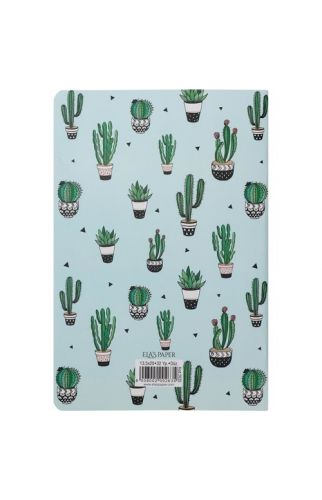 Ela's Paper Kaktüs Çizgisiz Defter Mavi