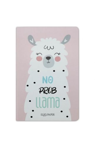 Ela's Paper Lama Çizgisiz Defter Pembe
