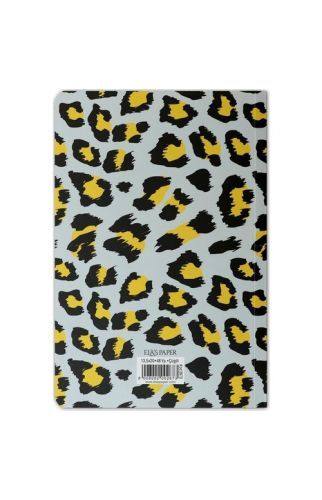 Ela's Paper Leopar Notes Çizgili Defter Gri