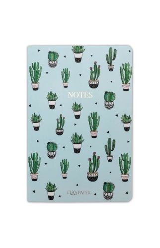 Kaktüs Mavi Notebook - Defter