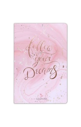 Marble Pembe Follow Your Dreams Defter