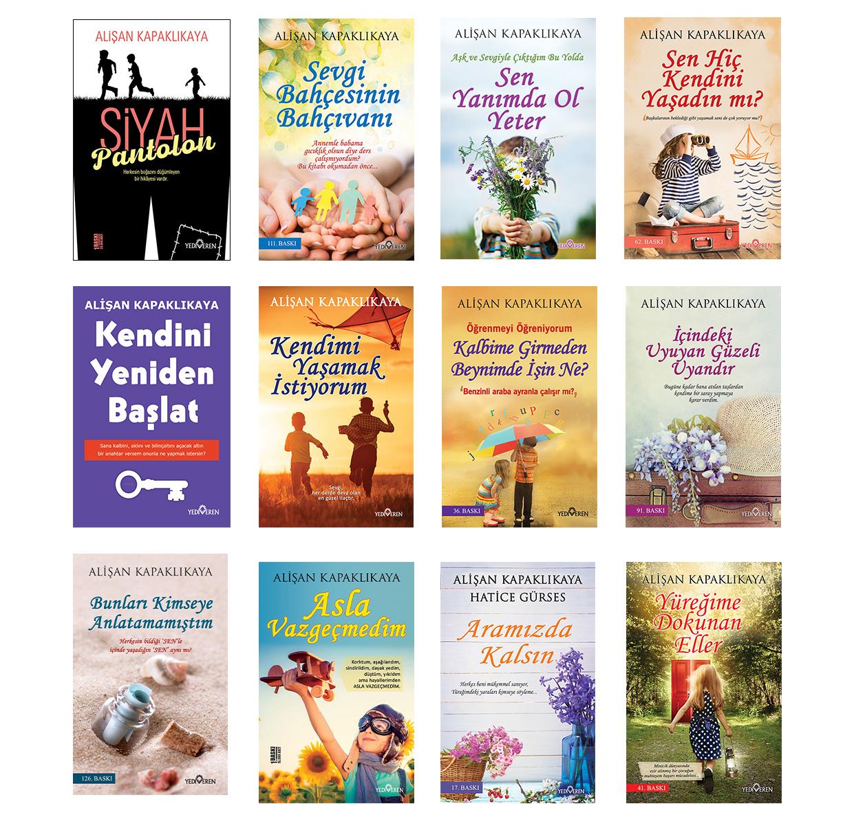 Alişan Kapaklıkaya Seti 12 Kitap Takım - Yediveren Yayınları Alişan Kapaklıkaya Seti 12 Kitap Takım - Yediveren Yayınları