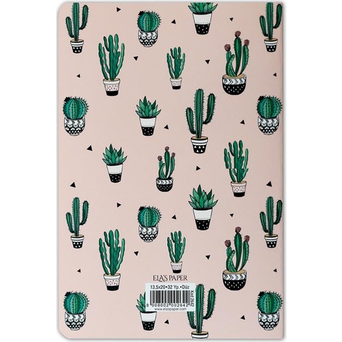 Ela's Paper Kaktüs Çizgisiz Defter Pembe Ela's Paper Kaktüs Çizgisiz Defter Pembe