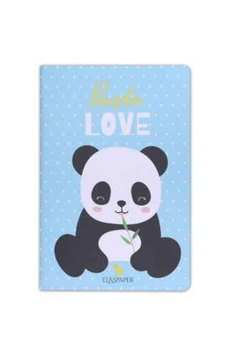 Panda Love Mavi Defter