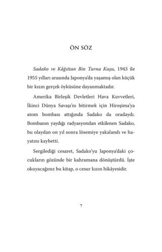 Sadako ve Kağıttan Bin Turna Kuşu - Eleanor Coerr